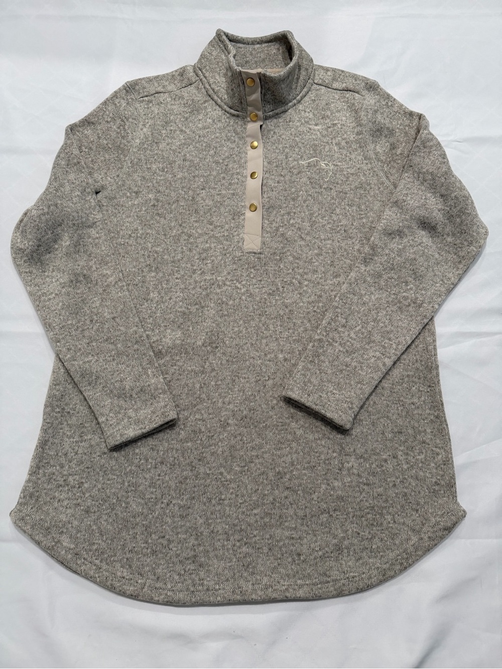 Charles River Womens Hingham Tunic Quarter Snap XL Oatmeal Classic  S015